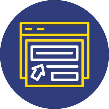 Web sitesi ve geliştirme için web tasarım simgesi