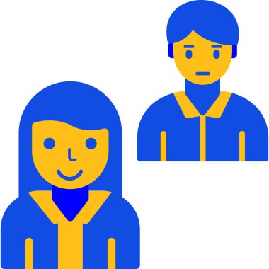 İnsanlar ve insanlar ikonu. vektör illüstrasyonu