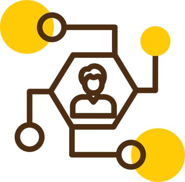 Sırt çantalı bir kadının vektör çizimi