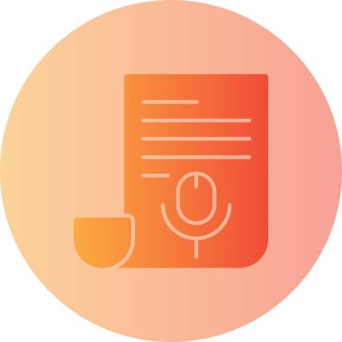 Bir mikrofon ve konuşma balonu simgesinin vektör çizimi