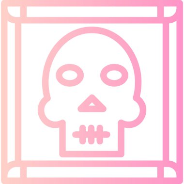 Bir kafatasının vektör çizimi