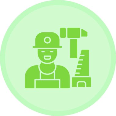 Kasklı bir adamın vektör çizimi