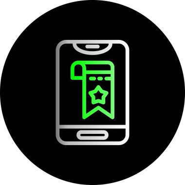 İşaretleme simgesine sahip akıllı telefon