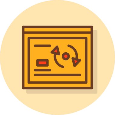 Web simgesi, tarayıcının vektör illüstrasyonu