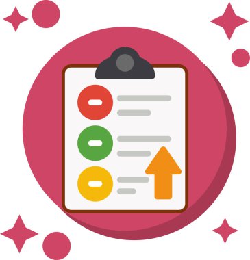 Kontrol listesi vektör simgesi, vektör illüstrasyonu