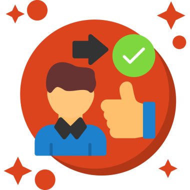 başparmak yukarıya. vektör çizim