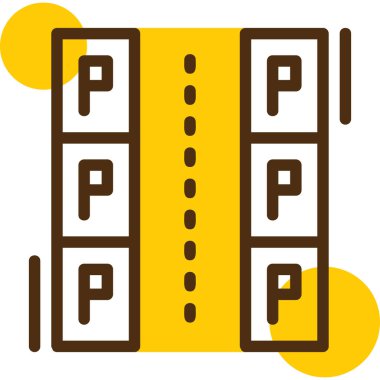 Park ediyor. Web simgesi basit illüstrasyon