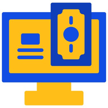 Bilgisayar. Web simgesi basit illüstrasyon