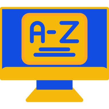 bilgisayar görüntüleme simgesi basit tasarım illüstrasyonu