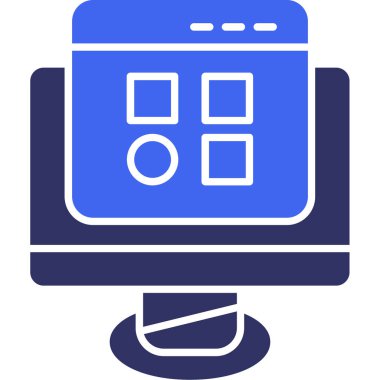 Ağ. Web simgesi basit illüstrasyon