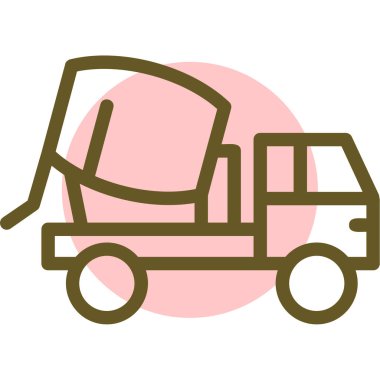 Araba teslimatı. Web simgesi basit illüstrasyon