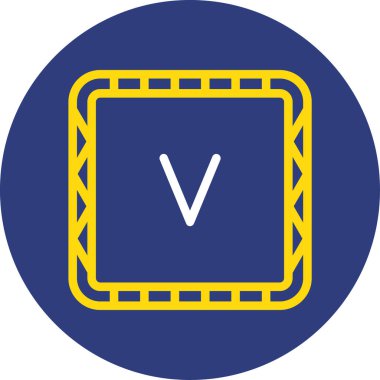 V harfi Logo şablonu vektör simgesi tasarım