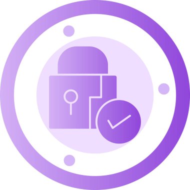 Basit vektör simgesi, güvenlik çizimi