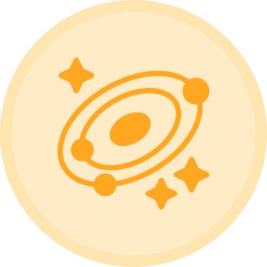 Gezegen ikonu vektör illüstrasyonu