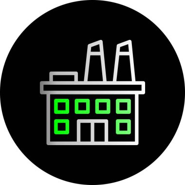 Bir bina simgesinin vektör illüstrasyonu