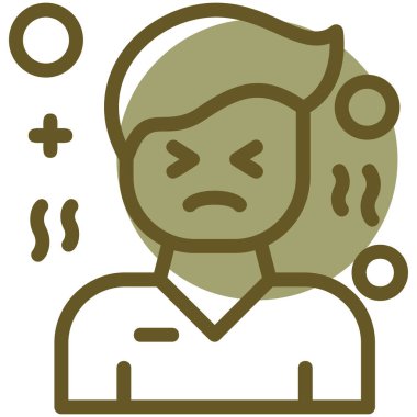 üzgün adam simgesi, vektör illüstrasyonu