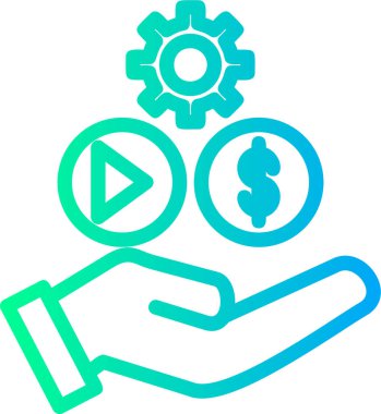 Dolar simgesi vektör illüstrasyonu