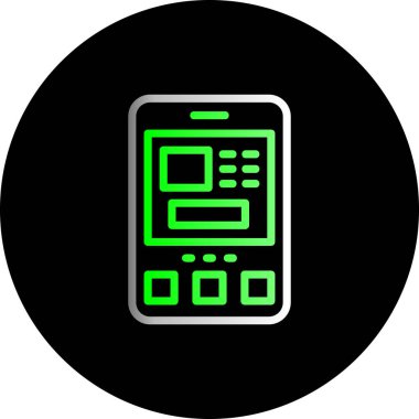 Modern akıllı telefon simgesinin vektör çizimi