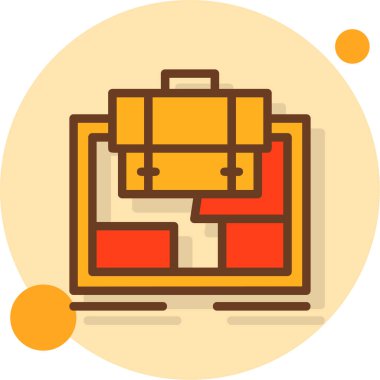 evrak çantası simgesi, vektör illüstrasyonu