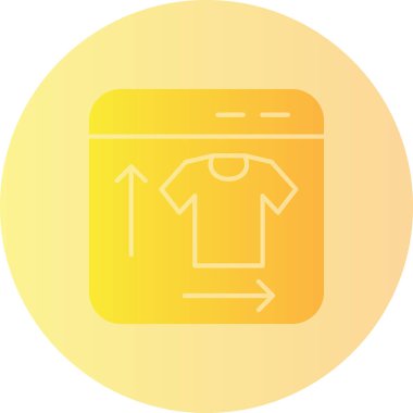 Çamaşır makinesi simgesi, vektör illüstrasyonu