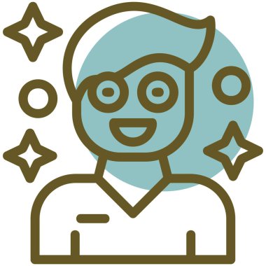 Adamım. Web simgesi basit illüstrasyon