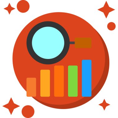 işletme analitik grafik simgesi düz biçimli