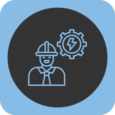 Mühendis düz vektör simgesi