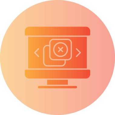 Bilgisayar modern simgesinin vektör illüstrasyonu