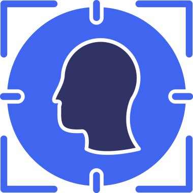 beyin ikonu vektör illüstrasyonu