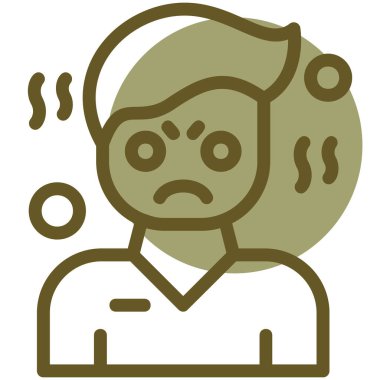 Baş ağrısı simgesi, vektör illüstrasyonu