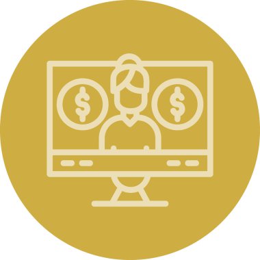 İş ve finans simgesinin vektör illüstrasyonu