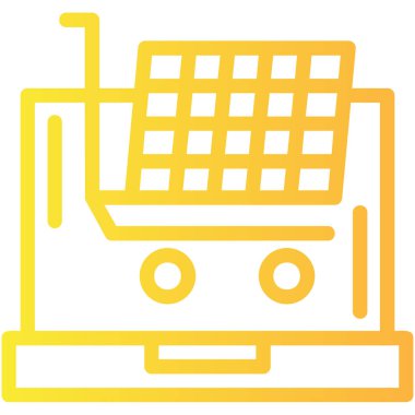 Taslak biçimli alışveriş ekommerce simgesi