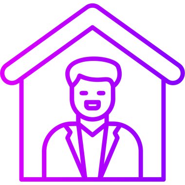 Ev. Web simgesi basit illüstrasyon