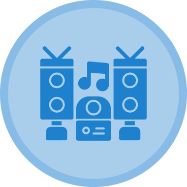 Müzik. Web simgesi basit illüstrasyon