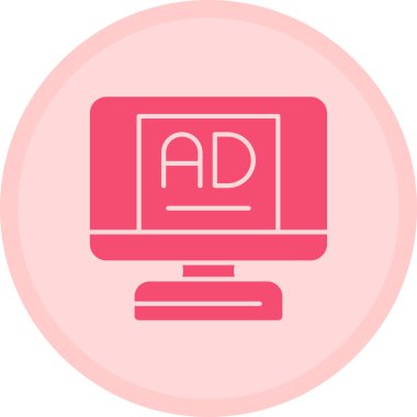 Reklamcılık. Web simgesi basit illüstrasyon