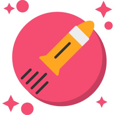 roket simgesi, vektör illüstrasyonu