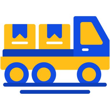 Araba teslimatı ikon vektörü. İnce çizgi işareti. izole edilmiş sınır sembolü çizimi