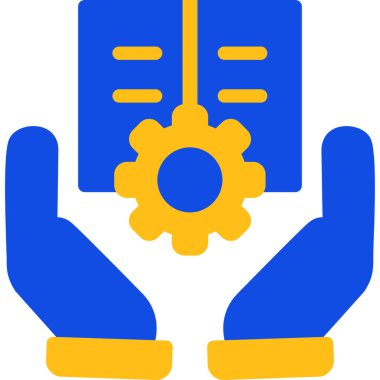 Çiçek tutan bir elin vektör simgesi