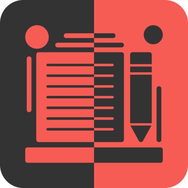 Soyut arkaplan grubunda kalem simgesi izole edildi