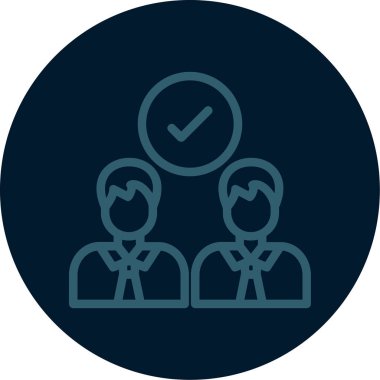 iş ekibi simgesi soyut olarak izole edildi