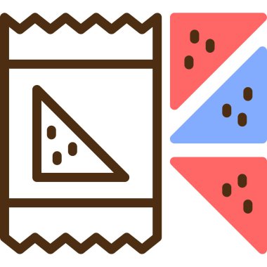 Basit vektör simgesi, pizza illüstrasyonu