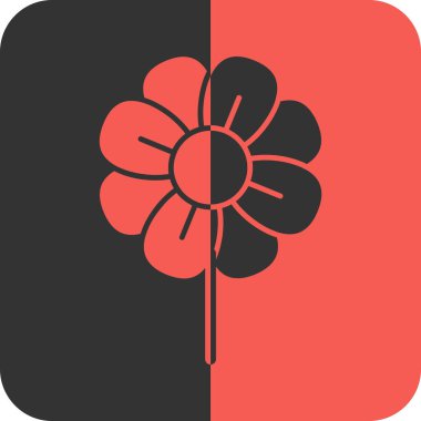 Çiçek simgesinin vektör illüstrasyonu