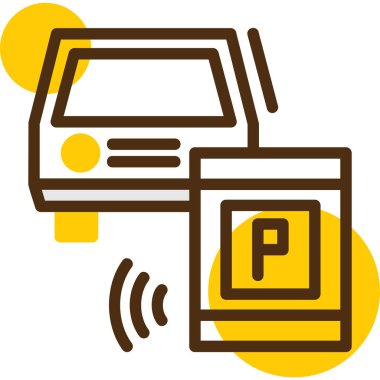 park simgesi vektör illüstrasyonu