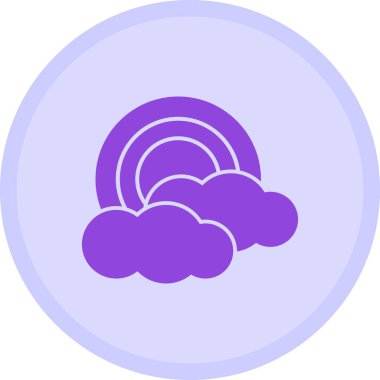 Bulut. Web simgesi basit illüstrasyon