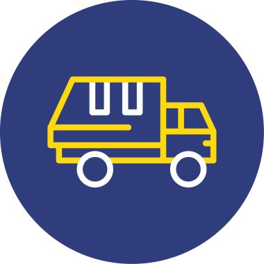 Kamyon simgesinin vektör illüstrasyonu