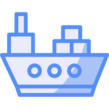 Gemi. Web simgesi basit illüstrasyon