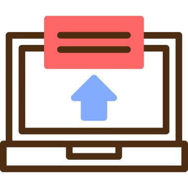 Bilgisayar. Web simgesi basit illüstrasyon