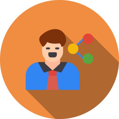 İş insanları düz stil simgesi