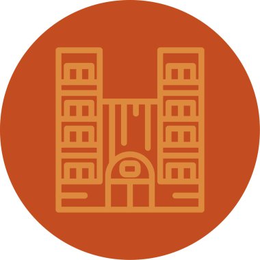 Bina. Web simgesi basit illüstrasyon