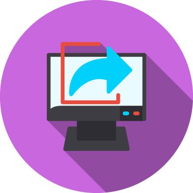 bilgisayar ekranı simgesi, basit vektör illüstrasyonu